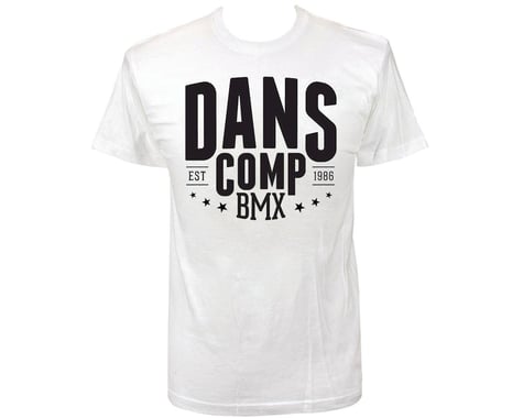 Dan's Comp Star Est 1986 T-Shirt (White/Black) (L)